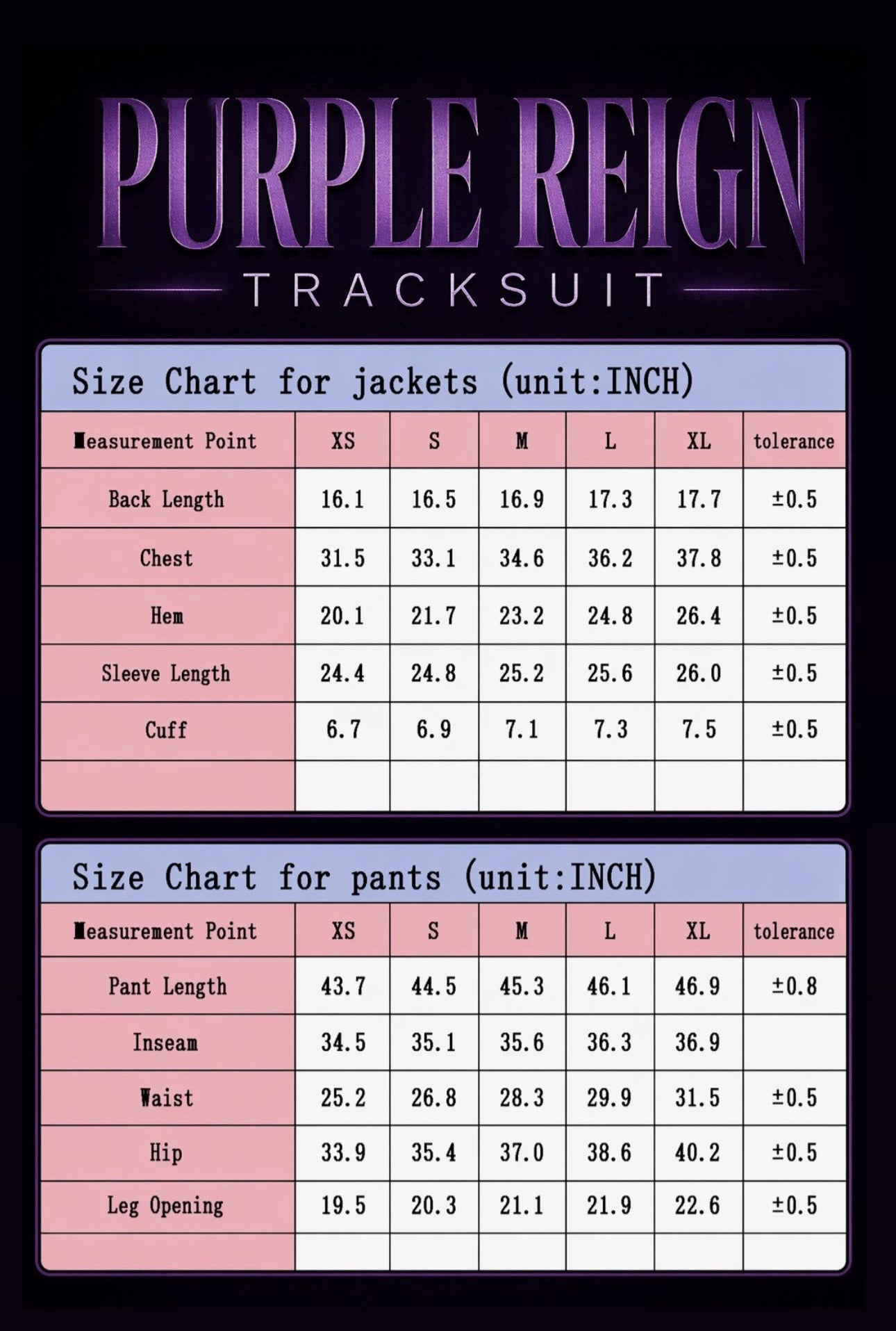 Purple Reign Tracksuit Top