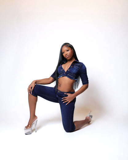 Exclusive J’Marie Capris in Blue