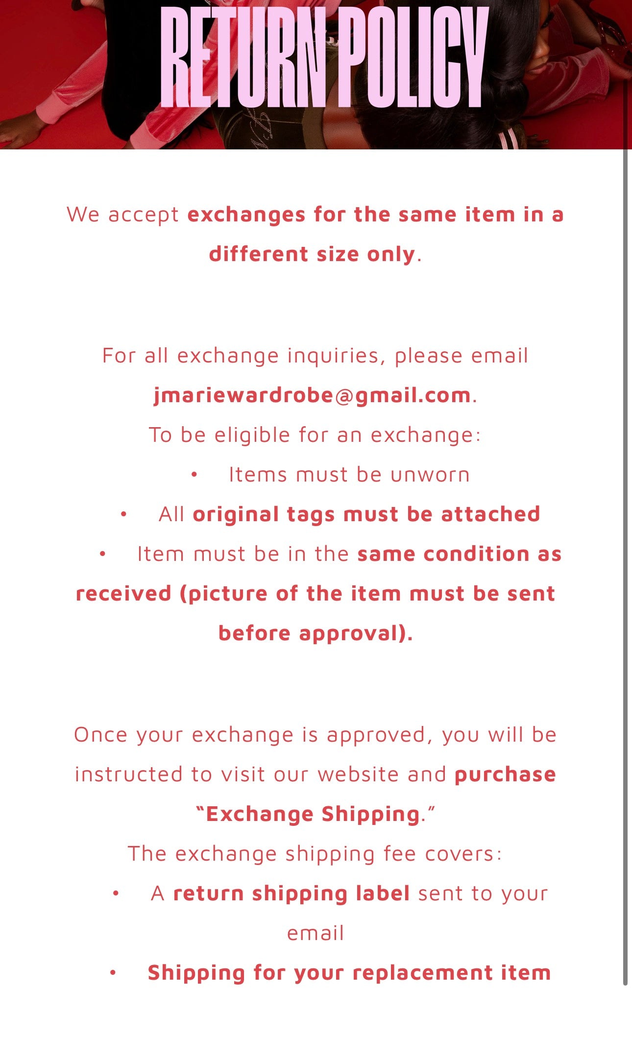 Exchange shipping
